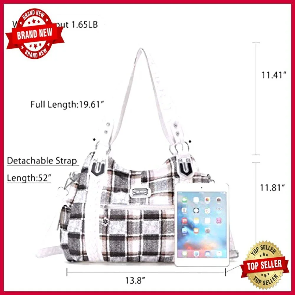 Soft PU Leather Hobo Shoulder Bag Crossbody Purse Tote for Women